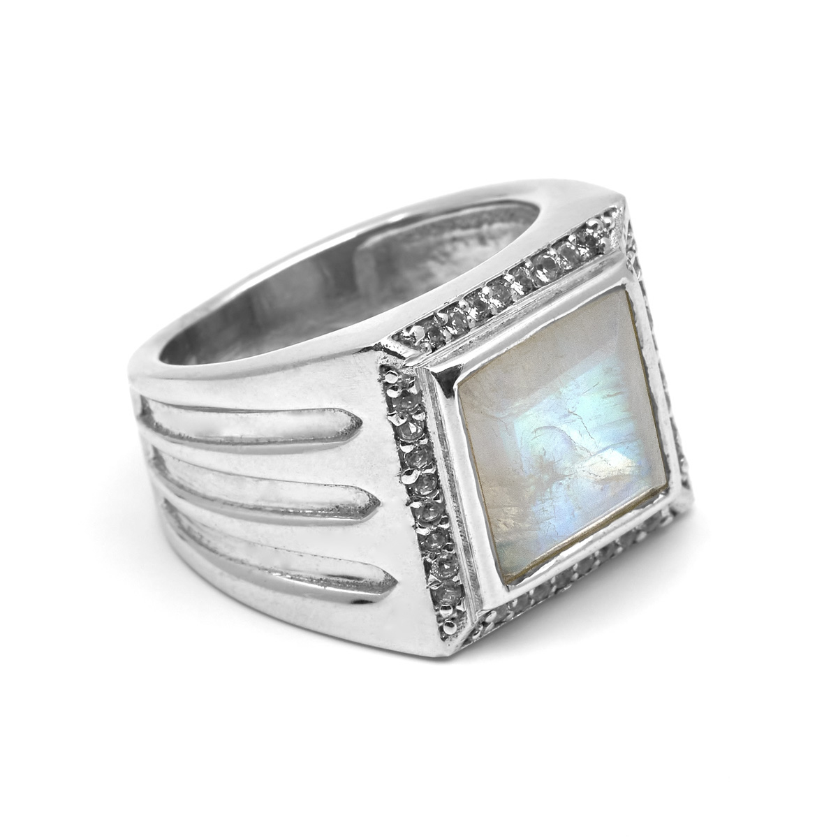 Bague pierre de lune argent Phoebe